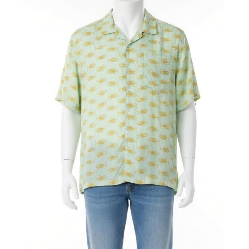 New! Dip Men's Button Down Fish Fisherman Short Sleeve Shirt